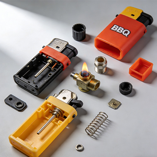 BBQ প্লাস্টিক লাইটার খুচরা যন্ত্রাংশ ছাঁচনির্মাণ