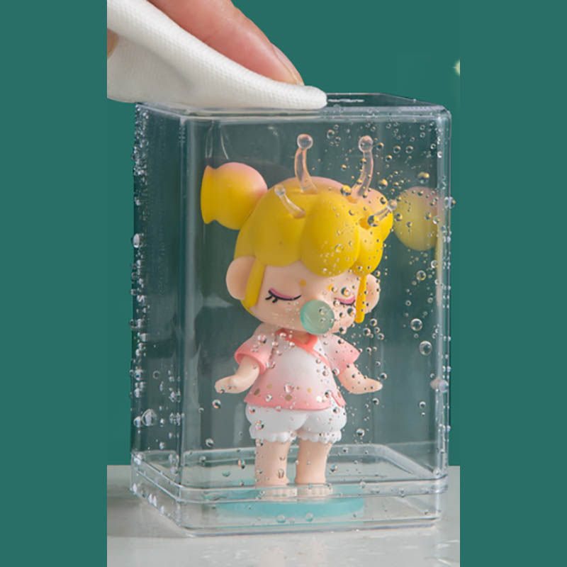 Transparent plastic display cabinet molding